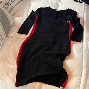 Charlotte Russe Black and Red Long Sleeve Dress